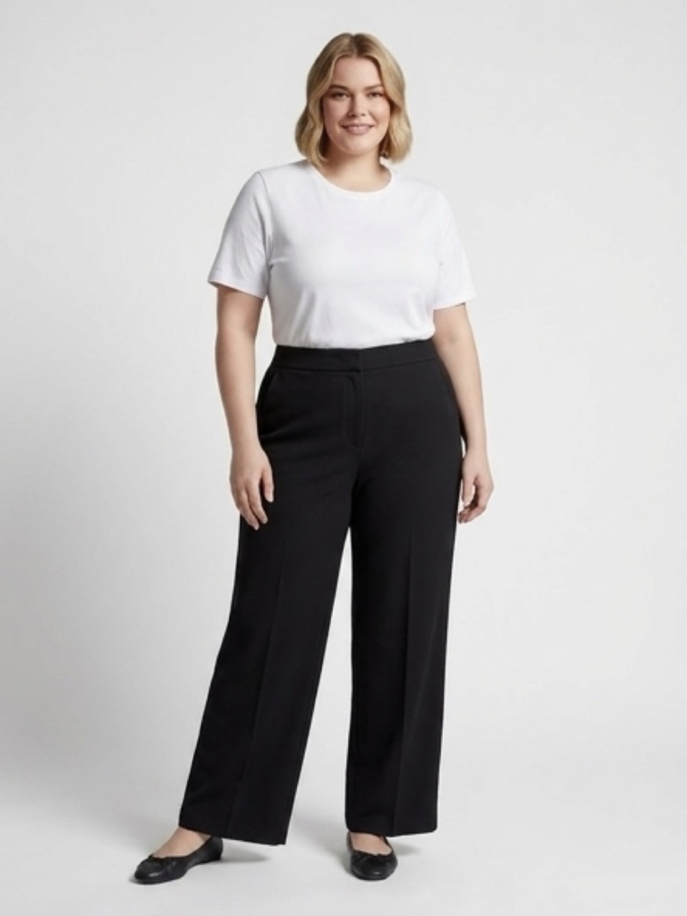 Women’s Black Wide-Leg Dress Pants
